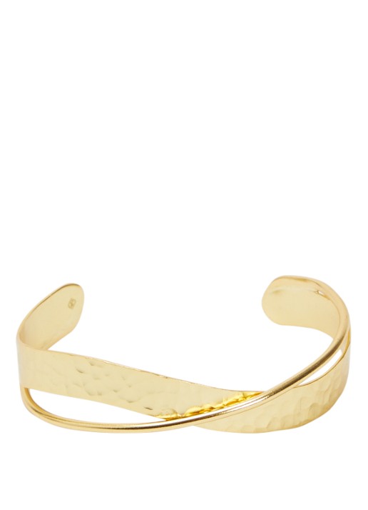 Ottoman Hands Evenness Hammered  bangle verguld