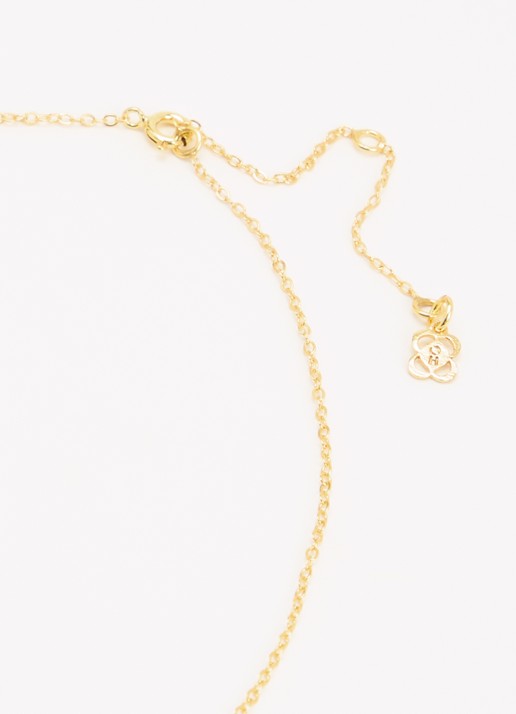 Ottoman Hands Noa Emerald ketting verguld - detail 4 goud