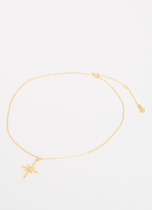 Ottoman Hands Northern Star ketting verguld - detail goud