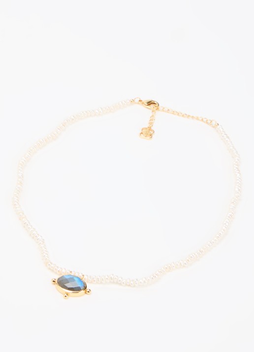 Ottoman Hands Sorel ketting verguld - detail 2 parelmoer