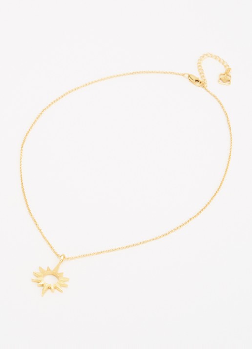 Ottoman Hands Star ketting verguld - detail 3 goud
