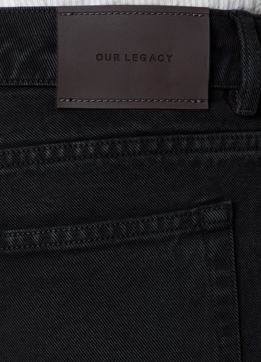 Our Legacy Carlson straight leg jeans met gekleurde wassing - detail 5 zwart