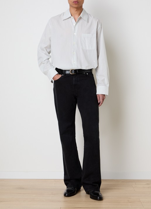 Our Legacy Carlson straight leg jeans met gekleurde wassing - voorkant 2 zwart