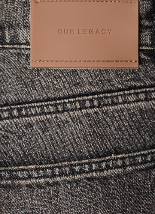 Our Legacy Loose fit jeans met gekleurde wassing - detail 3 donkergrijs