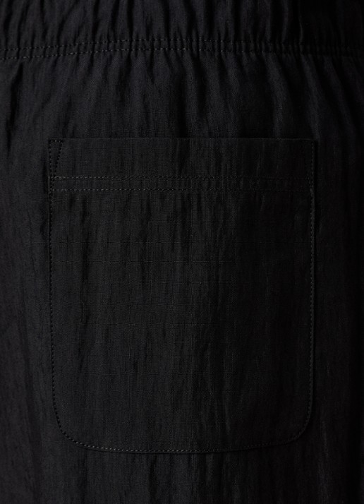 Our Legacy Loose fit pantalon in linnenblend - detail 3 zwart
