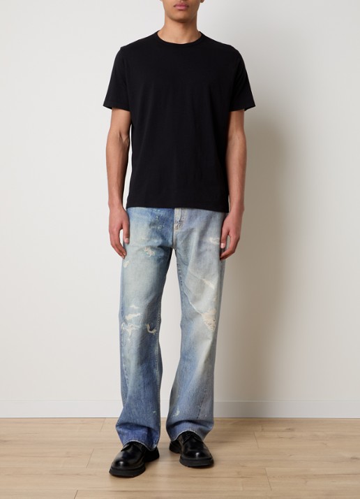 Our Legacy New Box oversized T-shirt met stretch - voorkant 5 zwart