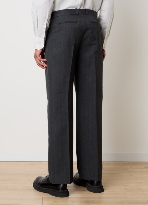 Our Legacy Straight fit pantalon met steekzakken - achterkant donkergrijs