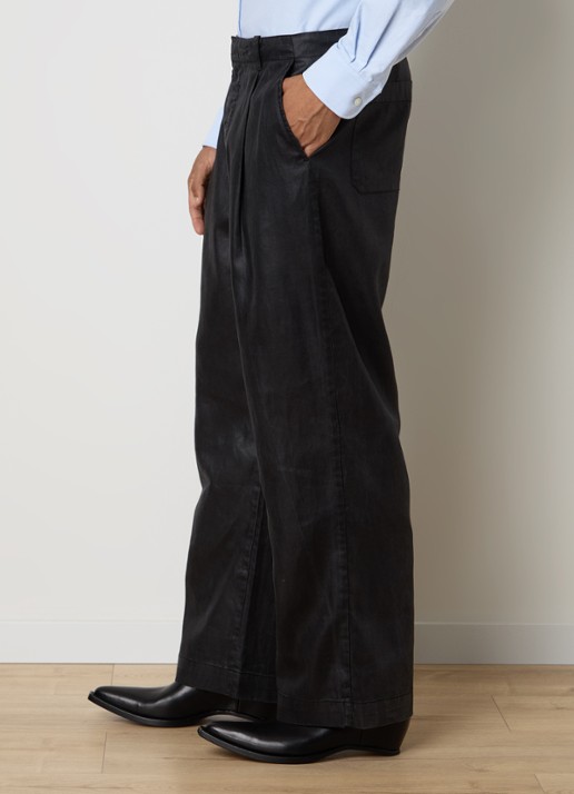 Our Legacy Straight fit pantalon met steekzakken - detail 2 zwart