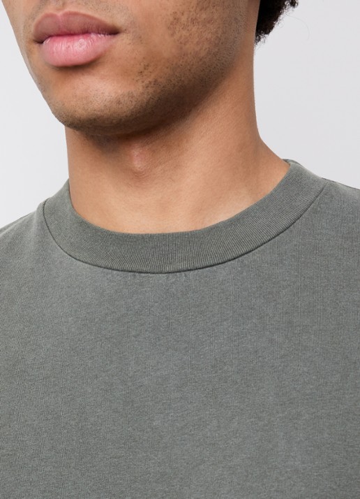 Our Legacy T-shirt met ronde hals - detail 5 olijfgroen