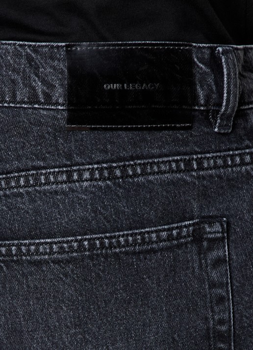 Our Legacy Third Cut straight leg jeans met gekleurde wassing - detail 6 indigo
