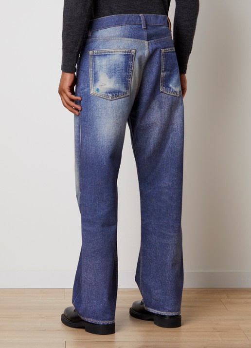 Our Legacy Third mid waist straight fit jeans met gekleurde wassing - achterkant 6 indigo