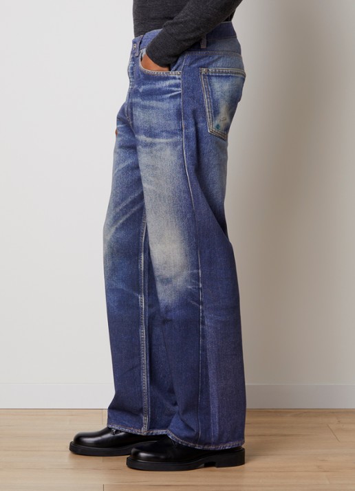 Our Legacy Third mid waist straight fit jeans met gekleurde wassing - detail 2 indigo