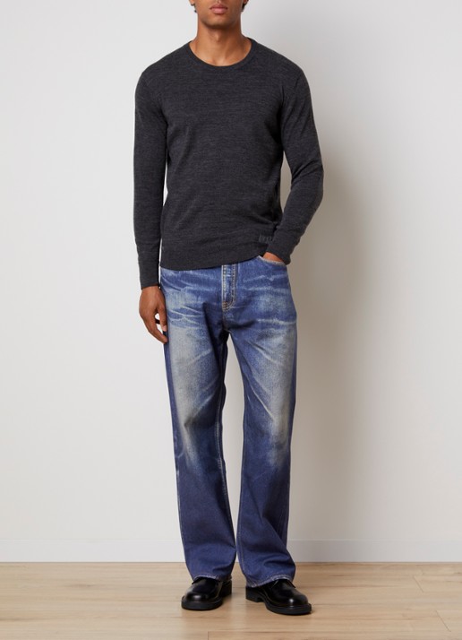 Our Legacy Third mid waist straight fit jeans met gekleurde wassing - voorkant 5 indigo