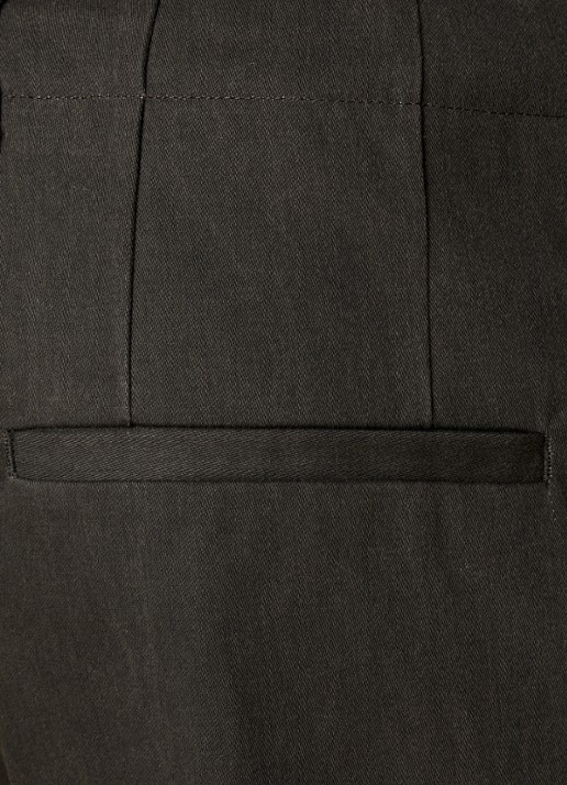 Our Legacy Wide fit chino met steekzakken - detail 6 donkergrijs