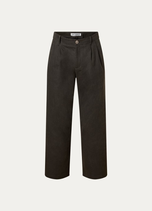 Our Legacy Wide fit chino met steekzakken - voorkant 2 donkergrijs