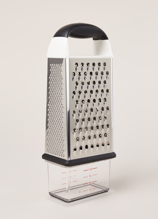 Oxo Rasp met reservoir - voorkant 2 zilver