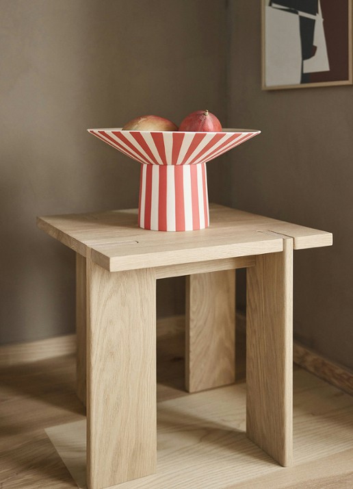 OYOY Living Design Toppu fruitschaal 30 cm - voorkant 2 rood