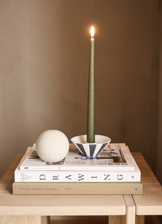 OYOY Living Design Toppu kandelaar 4 cm - voorkant 2 wit
