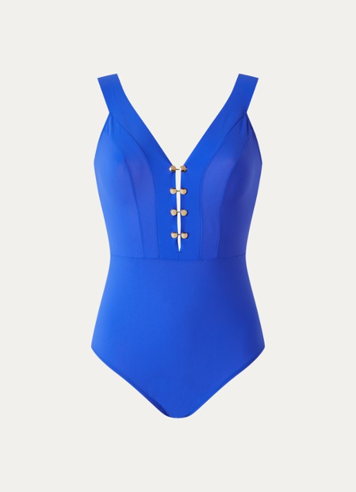 Pain de Sucre Bonnie badpak met rugdecolleté - voorkant 4 beige