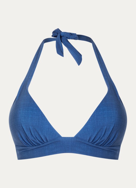 Pain de Sucre Donia halter bikinitop - voorkant kobaltblauw