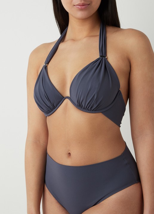 Pain de Sucre Fabia halter bikinitop met beugel - detail 4 antraciet