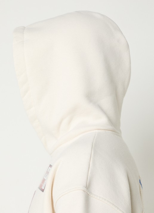 PAL Sporting Goods Duck hoodie met logo- en backprint - detail 3 gebroken wit
