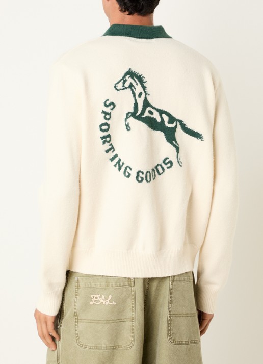 PAL Sporting Goods Gallop fijngebreide trui met polokraag en ingebreid patroon