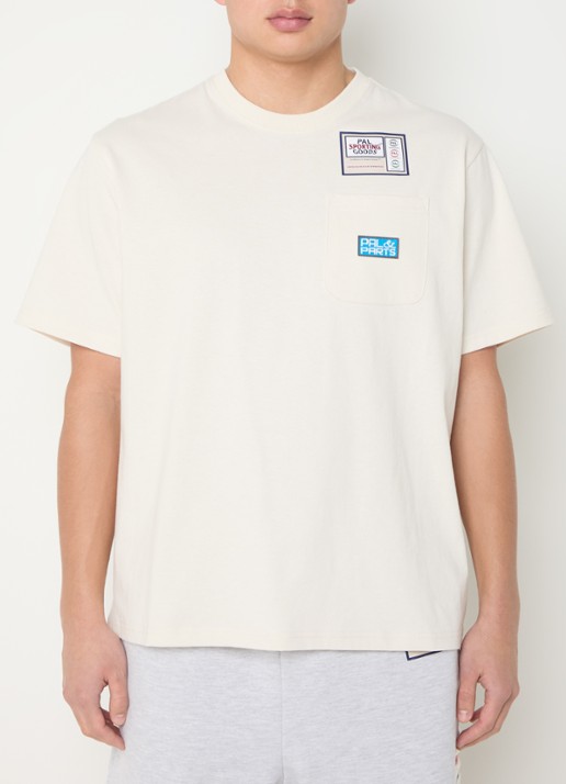PAL Sporting Goods Garage Goods T-shirt met logo- en backprint - achterkant 2 creme