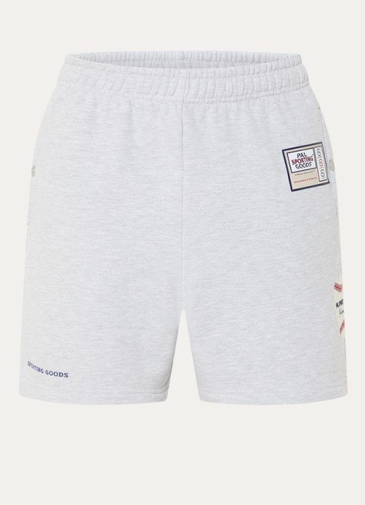 PAL Sporting Goods Homerun straight fit korte joggingbroek met steekzakken - voorkant lichtgrijs