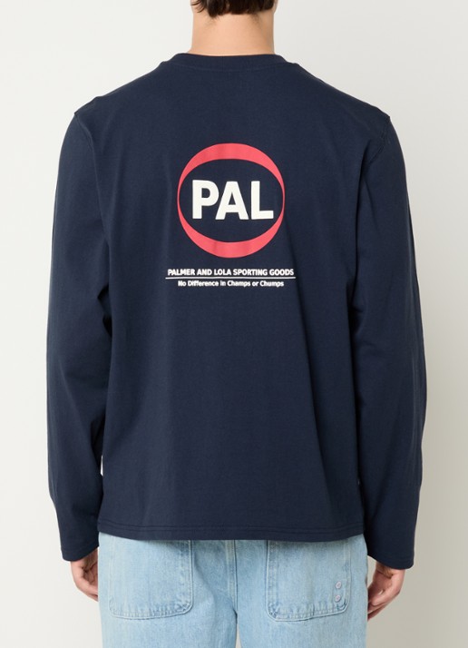 PAL Sporting Goods Longsleeve met logo- en backprint - detail 3 donkerblauw