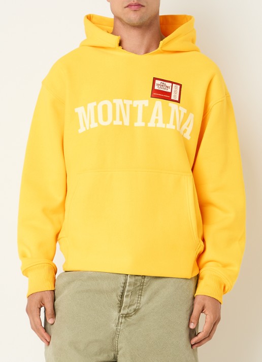 PAL Sporting Goods Montana hoodie met logoprint en destroyed afwerking