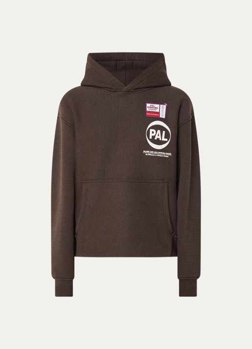 PAL Sporting Goods Pre Game hoodie met logo- en backprint - voorkant bruin