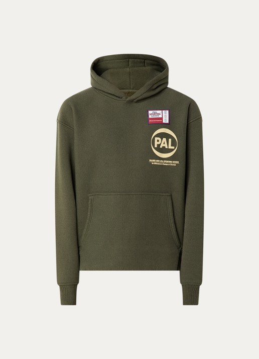 PAL Sporting Goods Pre Game hoodie met logo- en backprint - voorkant 4 bronsgroen