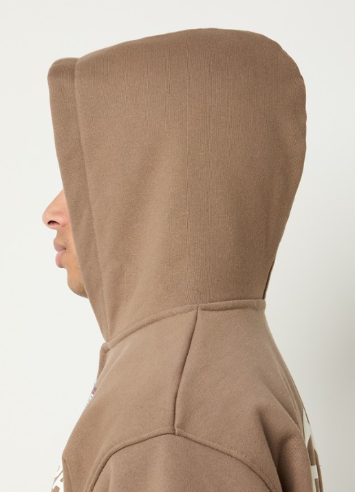 PAL Sporting Goods Pre game sweatvest met capuchon en logo - detail 2 donkerbeige