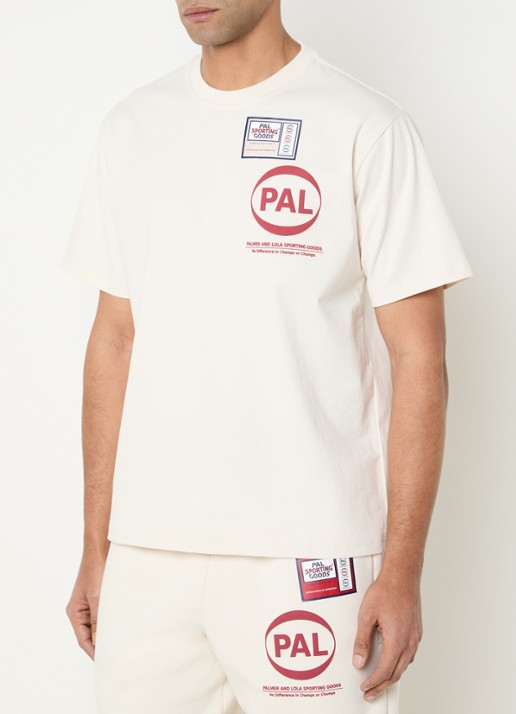 PAL Sporting Goods Pre Game T-shirt met logo- en backprint - detail 3 creme