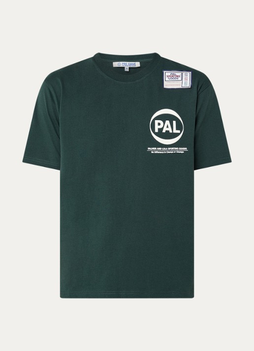 PAL Sporting Goods Pre Game T-shirt met logo- en backprint - voorkant groen