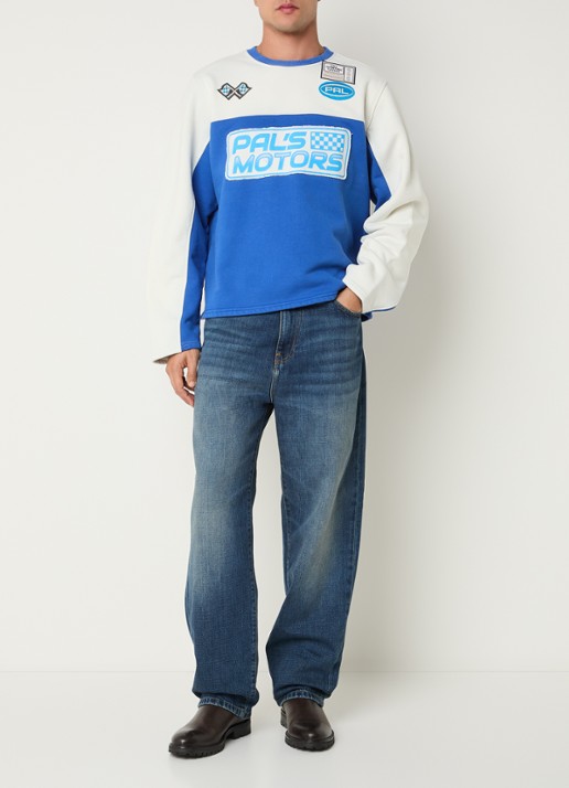 PAL Sporting Goods Race Day sweater met borduring - voorkant 2 kobaltblauw