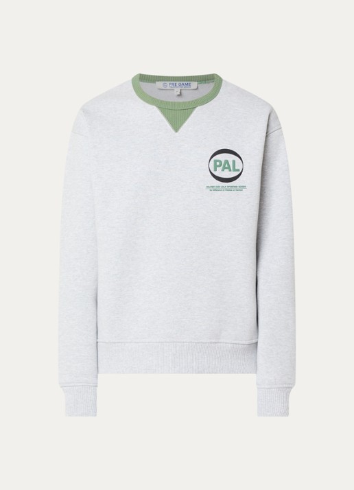PAL Sporting Goods Sweater met logo - voorkant 3 grijsmele