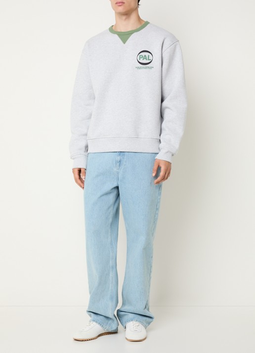 PAL Sporting Goods Sweater met logo - voorkant 4 grijsmele