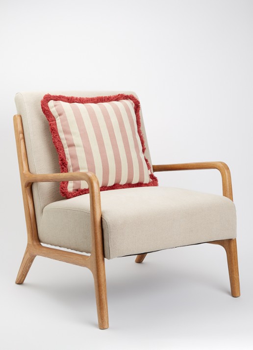 Palais Jackie sierkussenhoes 45 x 45 cm  - voorkant 4 roze
