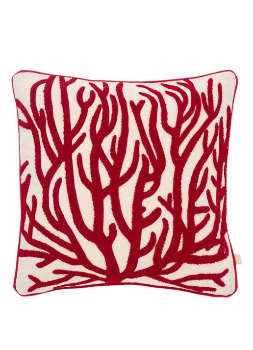 Palais Lauren sierkussen 50 x 50 cm - voorkant rood
