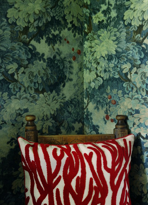 Palais Lauren sierkussen 50 x 50 cm - voorkant 2 rood