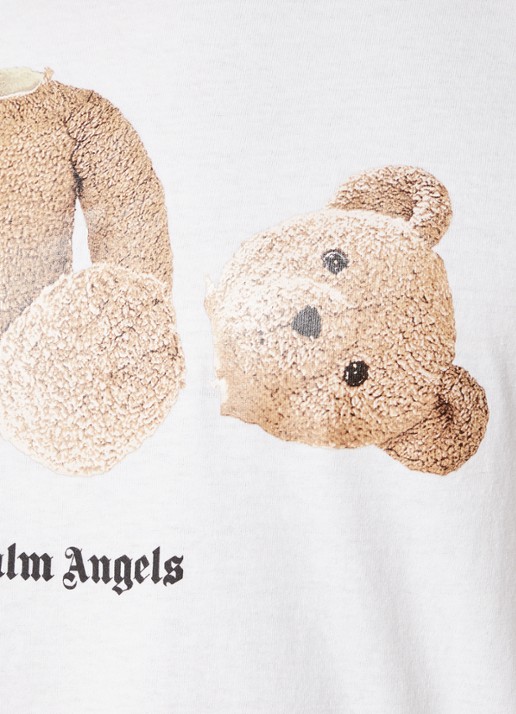 Palm Angels Bear T-shirt met front-en backprint - detail 2 wit