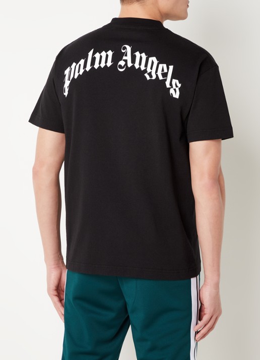 Palm Angels Bear T-shirt met front-en backprint - achterkant 5 zwart