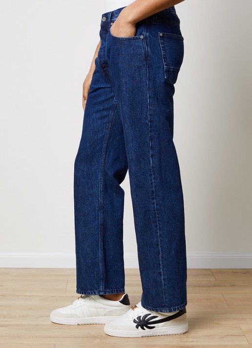 Palm Angels Straight leg jeans met donkere wassing - detail 4 indigo