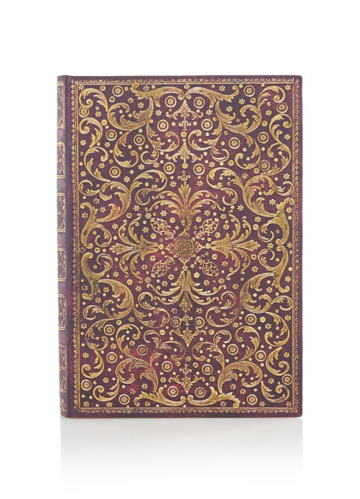 Paperblanks Aurelia Midi schetsboek 12,5 x 18 cm - voorkant paars