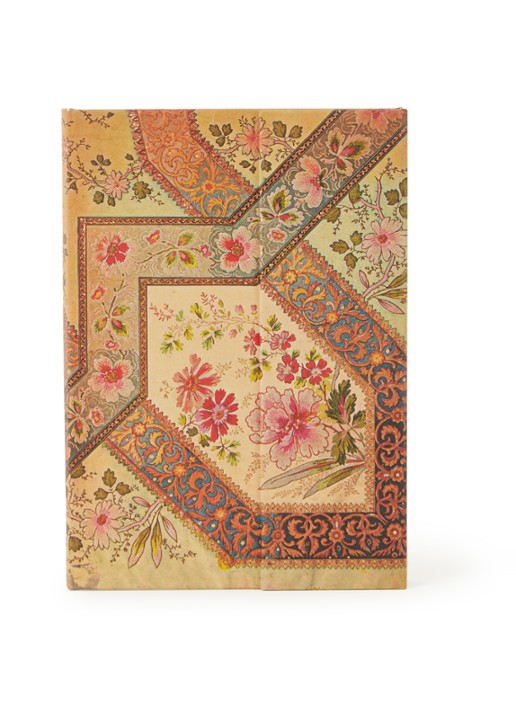 Paperblanks Filigree Floral Ivory gelinieerd notitieboek 13 x 18 cm - voorkant lichtbruin