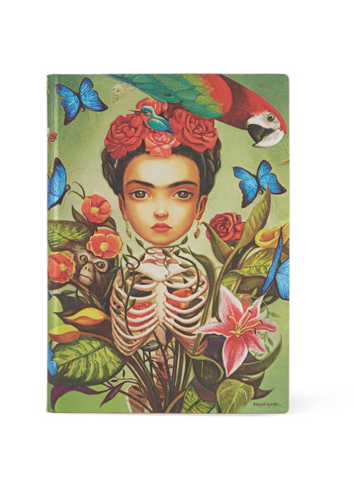 Paperblanks Flexis Midi Frida notitieboek 18 x 13 cm - voorkant 2 groen