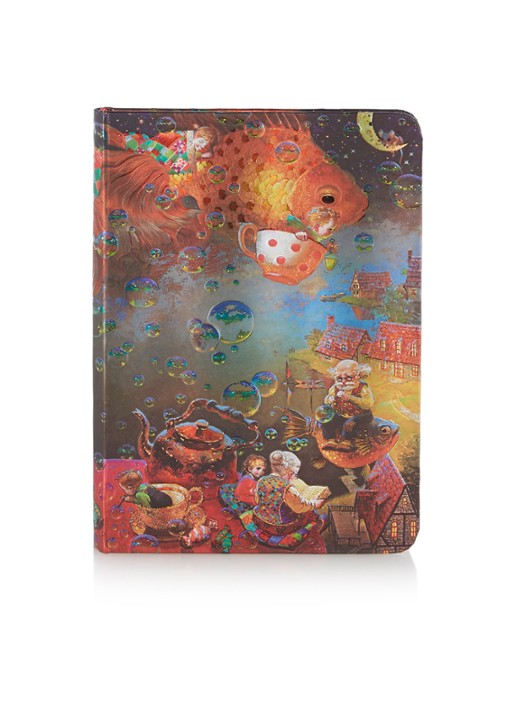 Paperblanks Imagination Midi schetsboek 12,5 cm x 17 cm - voorkant orange