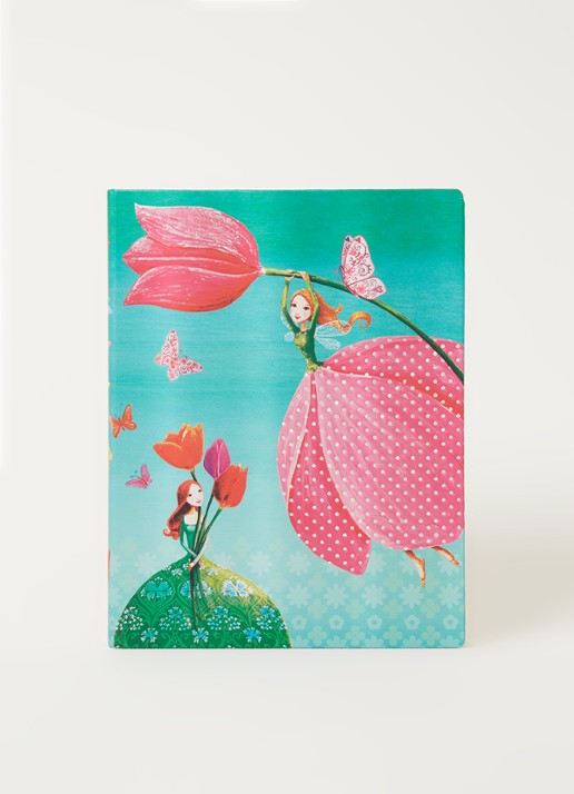 Paperblanks Joyous Springtime notitieboek 23 x 18 cm - voorkant 2 zeegroen
